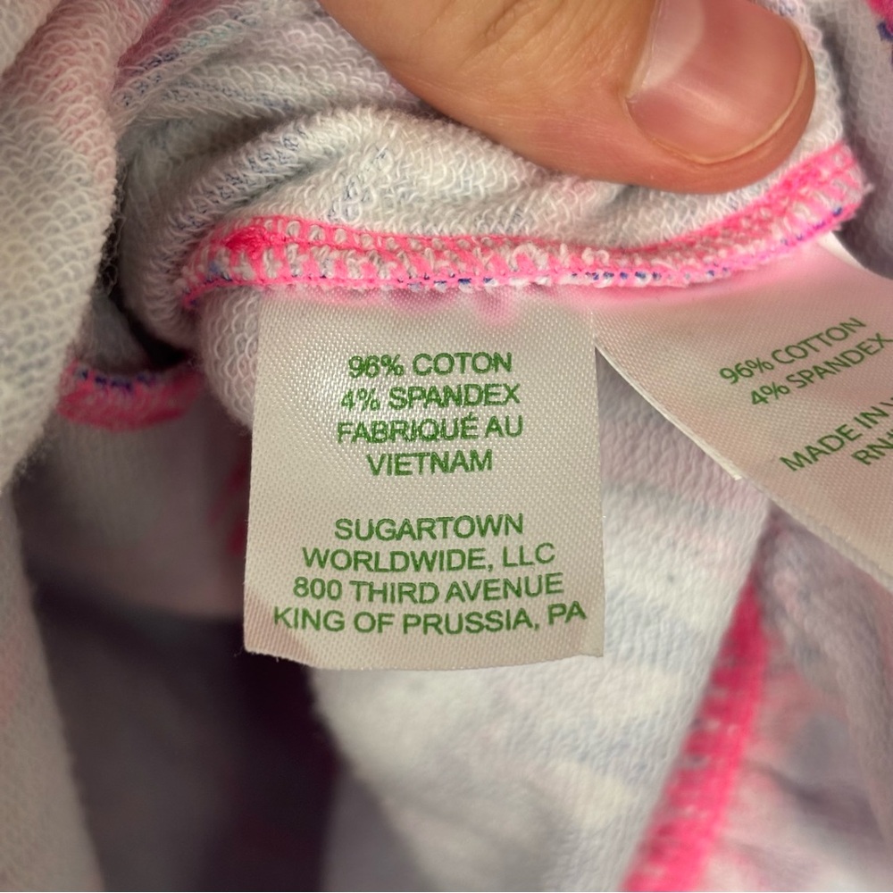 Lilly Pulitzer Killian Popover Pullover Pink Tropics Ruffle Hem Size XXS - Picture 8 of 11